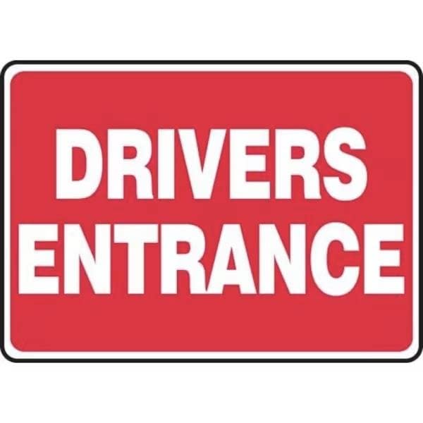 Accuform SAFETY SIGN DRIVERS ENTRANCE 10 X MTKC500XV MTKC500XV - main